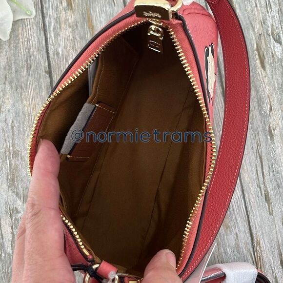 Coach X Peanuts Leather Teri Shoulder Bag With Lucy Crossbody Purse - Picture 7 of 7